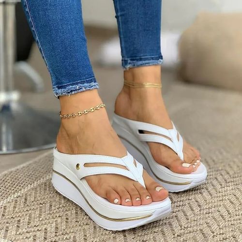 [NEW] Women's Sandals Fashion Wedge Platform Flip Flops Slip On Sandals  Shoes