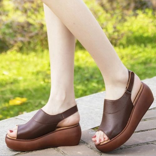 Dark Brown Leather Born Clogs/leather Wedge Sandals/born Slip on  Mules/shoes/38/7 - Etsy