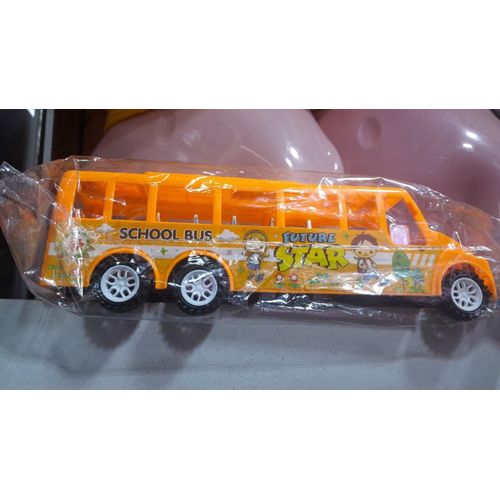 product_image_name-Fashion-The Game Begins School Bus Toy for Kids, Yellow Color, Length 27 cm-3