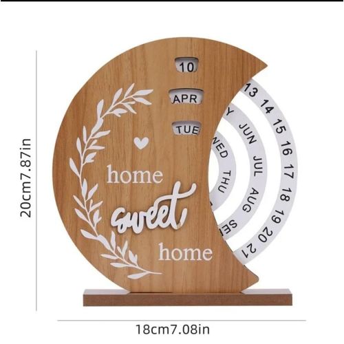 product_image_name-Generic-Wooden Creative Perpetual Calendar Home Decoration Office Desk-3