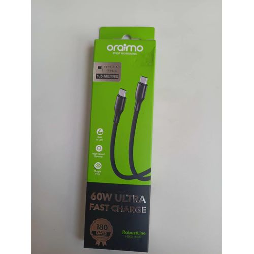 product_image_name-Oraimo-60W ULTRA FAST CHARGE TYPE-C TO TYPE-C -1