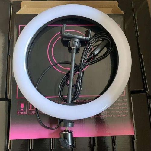 product_image_name-Generic-10-inch LED Ring Light LED ring light, 10-inch, tripod stand, remote control, makeup light, live streaming, photography, video lighting, adjustable brightness, USB powered, 3000K–6500K color temperature, beauty light-1