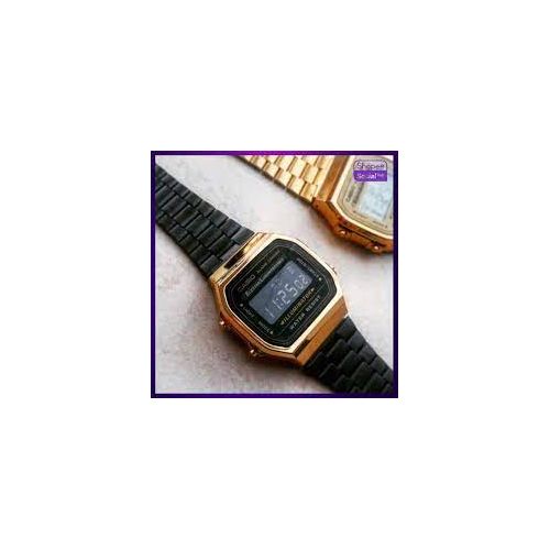 Casio a168wegb digital bracelet watch in black top