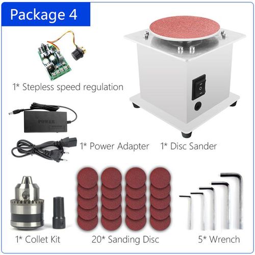 Dancerbol Mini Bench Disc Sander Electric Edge 20PCS Self adhesive