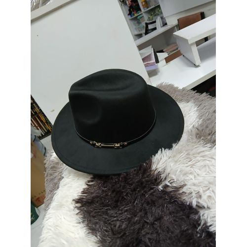 product_image_name-Fashion-Men’s Royal Blue Wide-Brim Fedora Hat with Structured Crown and Double-Bar Metallic Clasp – Bold Black Band Accent – Statement Formal & Casual Accessory-7