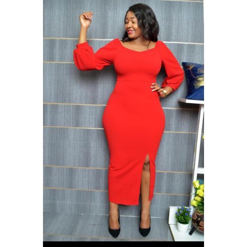 Fashion And Style Ladies Long Fashion Body con Dress maxi Dress Red Best Price Online Jumia Kenya