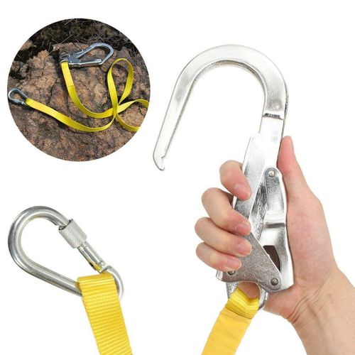 Generic Safety Lanyard, Outdoor Climbing Harness Belt Lanyard Fall  Protection Rope With Large Snap Hooks, Carabineer @ Best Price Online