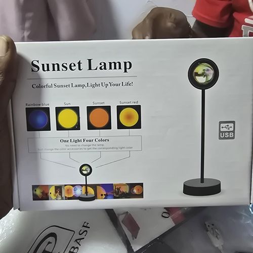 product_image_name-Generic-Sunset LED Lamp For Aesthetic Room Lighting With 180 Degree Swivel Head For Wall Projection And Mood Setup-3
