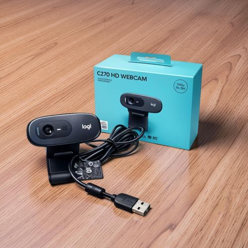 product_image_name-Logitech-C270 Plug & Play Clear Audio Video Built-in Mic Laptop Desktop Webcam Web Camera-1