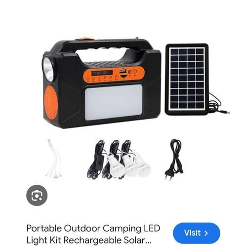 product_image_name-Generic-Portable Outdoor Camping LED Solar Light Kit (Rechargeable Power System)-1