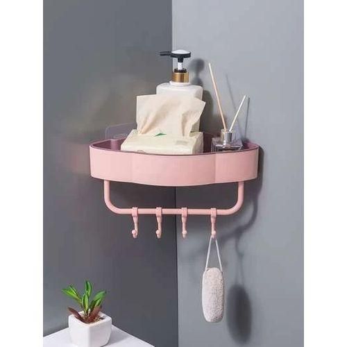 product_image_name-Generic-Triangular Bathroom Shelf Holder+4hooks+Towel Hanger-2