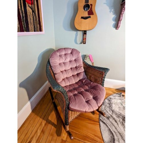 product_image_name-Generic-Velvet Ratan Chair Cushion With Ties-length - 50 Inches Width - 20 Inches Height - 3 Inches-4