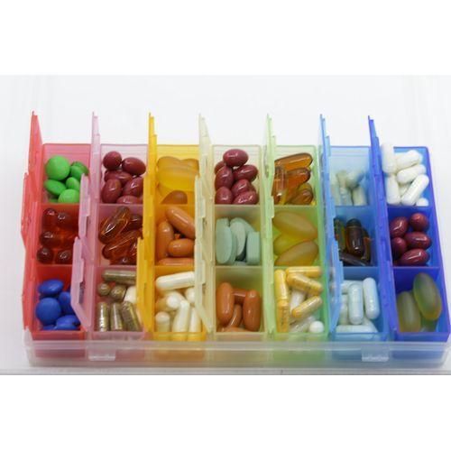 product_image_name-Generic-7 Days Weekly Pill Organizer With Snap  Lids Detachable Compartments-2