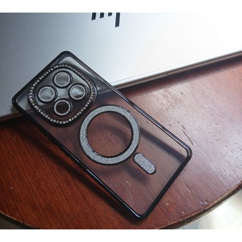 product_image_name-XIAOMI-Redmi Note 14 Pro Plus + Fancy And Unique Transparent, Clear And Colorless With Black Edges Heavy Protection Phone Case/ Cover-4