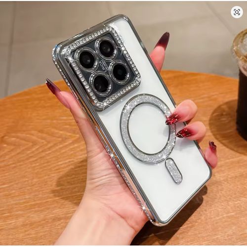 product_image_name-XIAOMI-Redmi Note 14 Pro Plus + Fancy And Unique Transparent, Clear And Colorless With Black Edges Heavy Protection Phone Case/ Cover-5