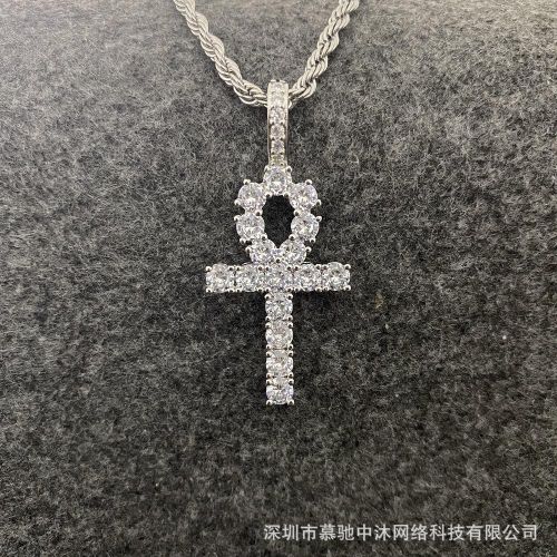 Iced out sale ankh tennis chain