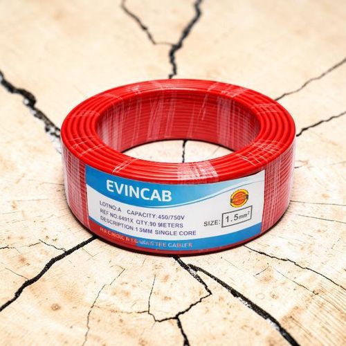 product_image_name-Evin-1.5mm Red Single Core Solid Oil Chemical Resistant Flexible Electrical Wiring Cable -1