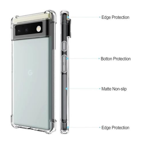 product_image_name-Google Pixel-6A soft clear/ Transparent phone case/cover -4