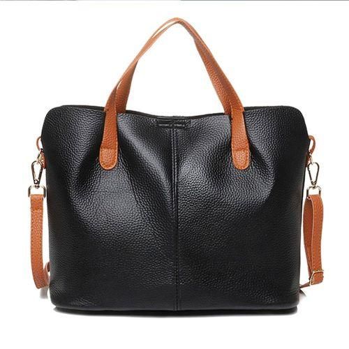 Two in one leather shopper tote bag sales