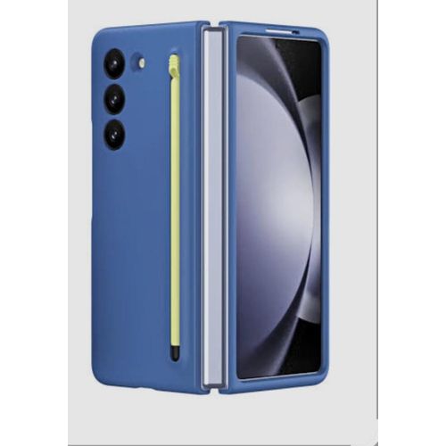 product_image_name-Generic-Samsung Galaxy Z Fold 5 Phone Case Flip Cover with Slim S Pen Holder, Smart View Case with Magnetic Closure-1