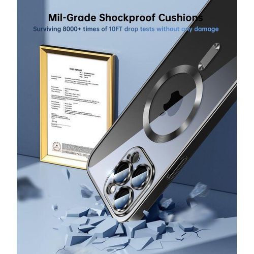 product_image_name-Generic-Premium Black Electroplated Clear Case with MagSafe Compatibility – Sleek, Durable, Wireless Charging, Shockproof Protection for iPhone 14 Pro Max-3