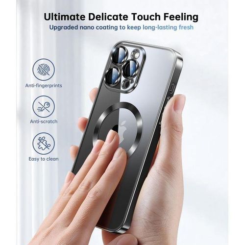 product_image_name-Generic-Premium Black Electroplated Clear Case with MagSafe Compatibility – Sleek, Durable, Wireless Charging, Shockproof Protection for iPhone 14 Pro Max-4