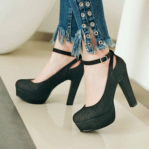 Black High Heel Hidden Platform Pumps | Pumps heels, High heels, Black high  heels