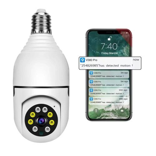 product_image_name-CALUS-E27 Smart Light Bulb Camera With Auto Tracking-2