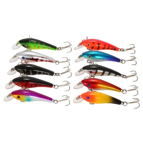 Generic Pack of 68pcs Mixed Fishing Lure Set Kit Minnow Lures