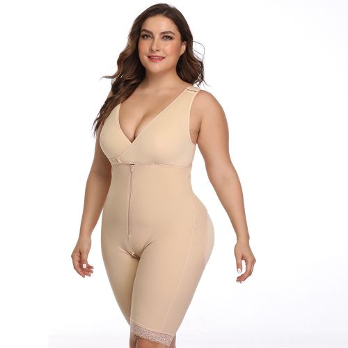 Fashion Women Corset Girdle Waist Trainer Zipper Slimming Corrective  Underwear Bodysuit Body Shaper Shapewear Plus Size Faja Colombiana @ Best  Price Online