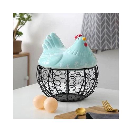 product_image_name-Generic-Egg storage steel basket with a ceramic cover-3
