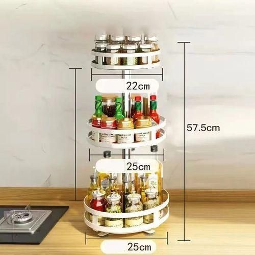 product_image_name-Generic-360° Rotating Kitchen/Bathroom Storage Rack/Spice Rack For Kitchen-1