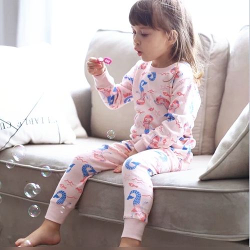 Fashion Baby Girls Pure Cotton Long Sleeve Pajama / Lounge Wear