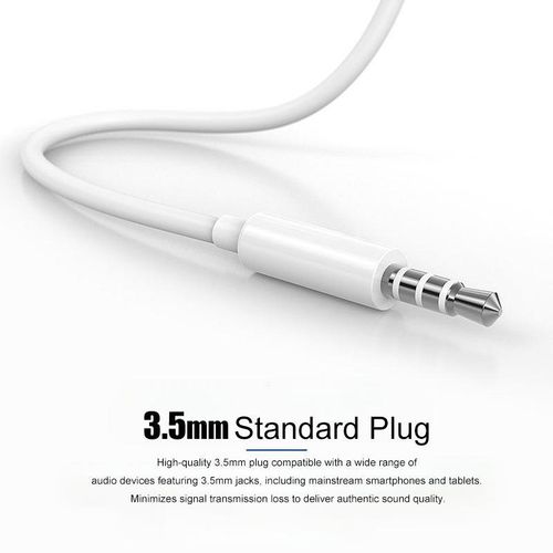 product_image_name-Generic-Digital Wired Earphones, 3.5mm jack, 1.2m cable length, white-2