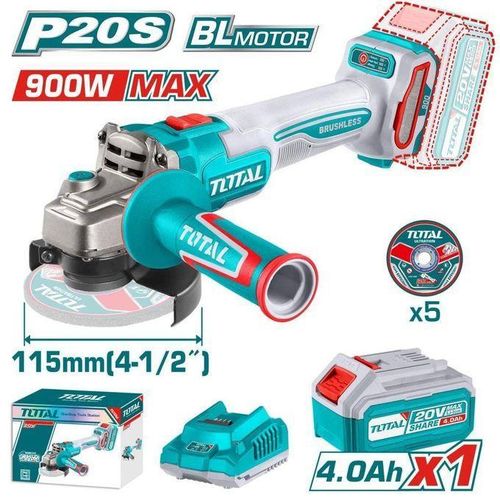 product_image_name-TOTAL-TAGLI261521 Cordless angle grinder 900w 20v-1