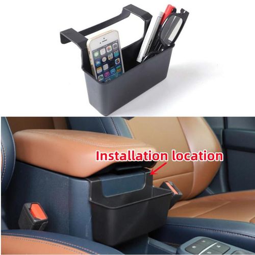 Generic Black ABS Car Interior Central Armrest Storage Box Hanging