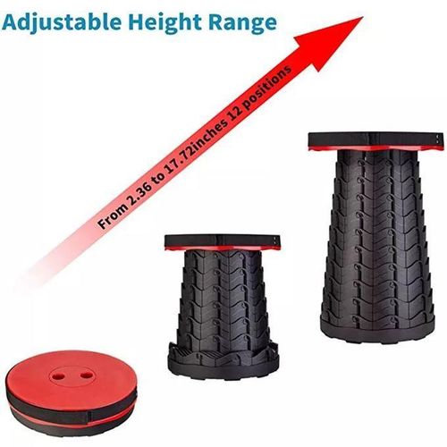 product_image_name-Generic-Portable Retractable Stool Folding Stool RED-2