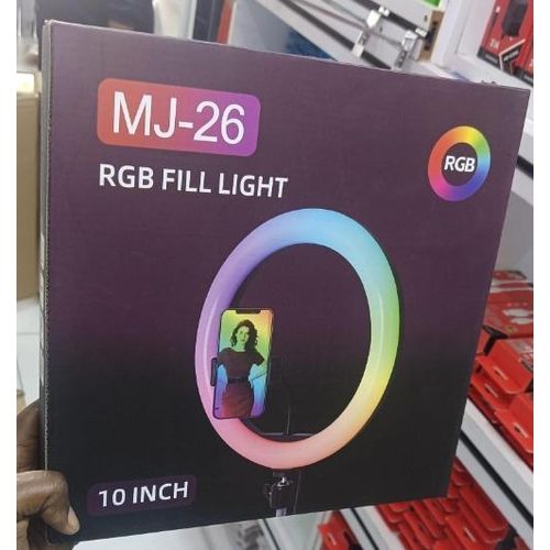 product_image_name-Rgb-10 Inch Ring Light Tripod LED Ring Light Selfie Ring Light with Stand-3