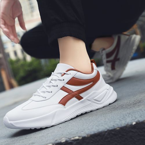 Red leather tennis shoes deals