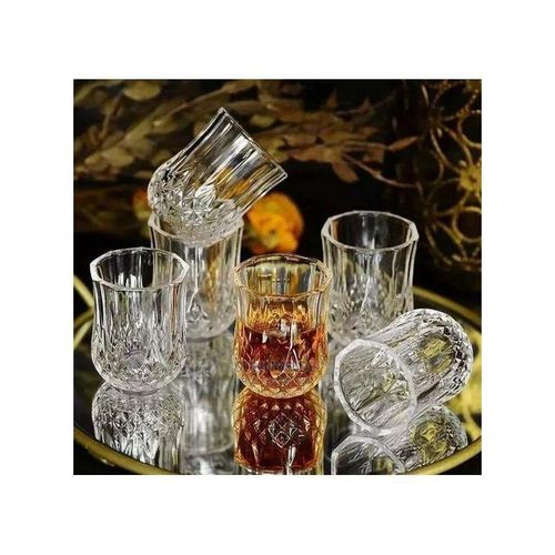 product_image_name-Generic-Elegant And Short Set Of 6 Diamond Water Glasses-2