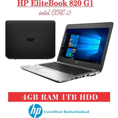 HP Refurbished HP EliteBook 820 G1 Core I5 4GB RAM 1TB HDD