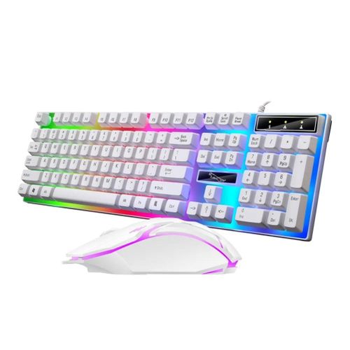 Wired Gaming Keyboard and Mouse Combo with RGB lights for PCs and Laptops