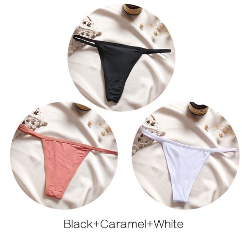 Generic M_XL Cotton Bikini Panties T_back Sexy Low Waist Women