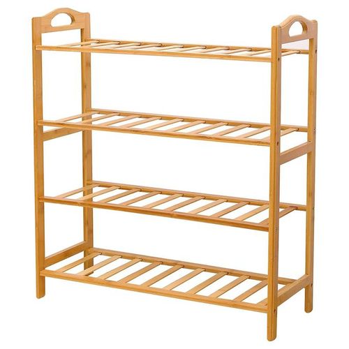 Bamboo Storage Shoe Rack, Free Standing Shoe Organizer Storage Rack 4 tier,  4 tier - City Market