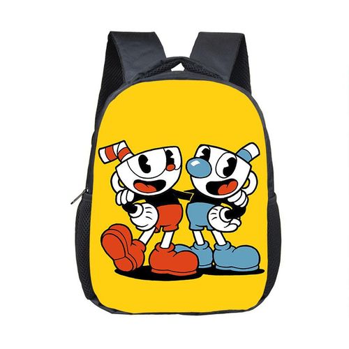 Generic 12 Inch Cartoon Cuphead / Mughead Backpacks 3D Children School ...