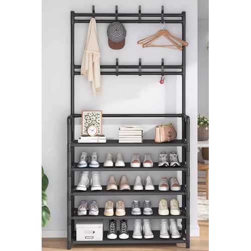 product_image_name-CYFAZA-5-Tier Metal Shoe Rack Hat Rack, Entryway Storage Organizer-2