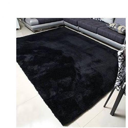 product_image_name-JIBAO-Fluffy Carpet - Black-1