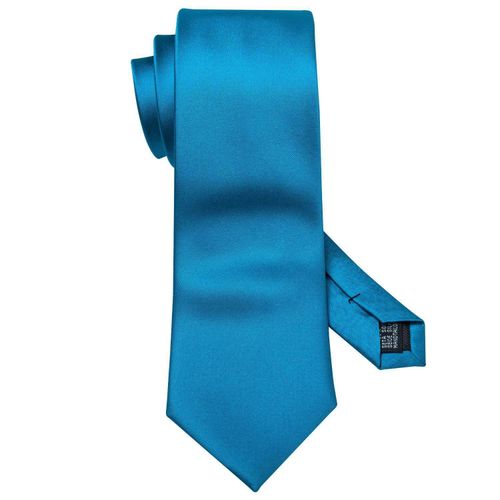 product_image_name-Fashion-Solid teal blue necktie with cufflinks and pocket square -3