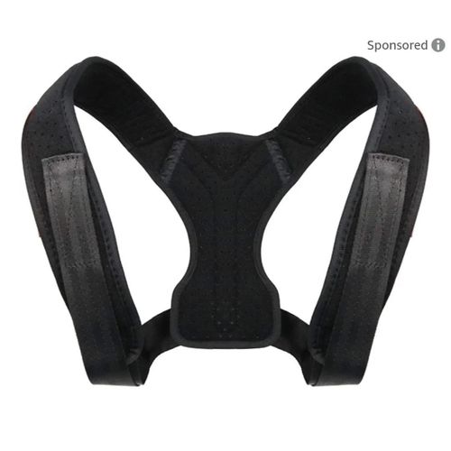 product_image_name-Generic-Adjustable Back & Shoulder Posture Corrector Belt – Spine Support & Back Pain Relief (Black)-1