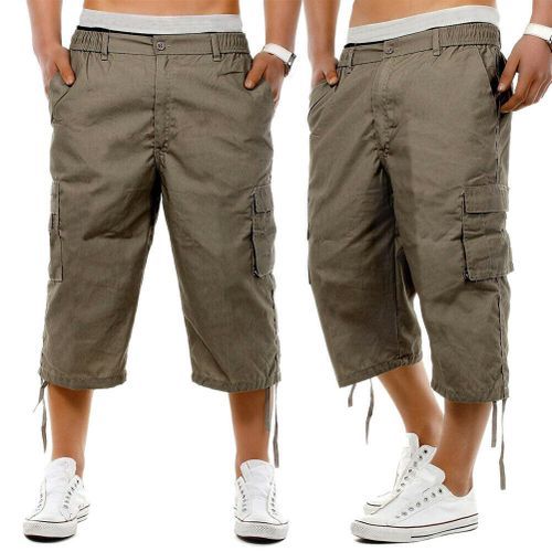 EKLENTSON Mens Below Knee Shorts Slim Fit Linen Capris Men 3/4 Pants for  Men Green: Buy Online at Best Price in UAE - Amazon.ae